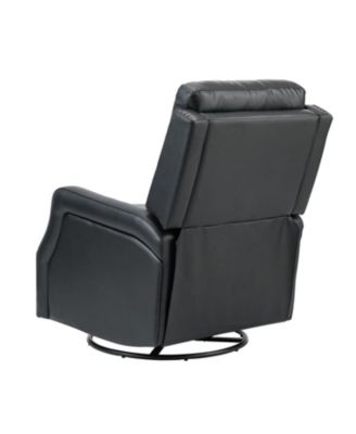  Beatriz 28.74" Wide Genuine Leather Swivel Rocker Recliner