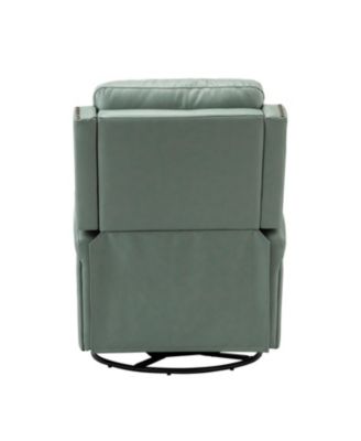  Beatriz 28.74" Wide Genuine Leather Swivel Rocker Recliner