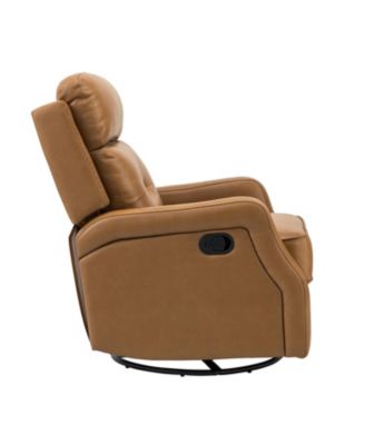  Beatriz 28.74" Wide Genuine Leather Swivel Rocker Recliner