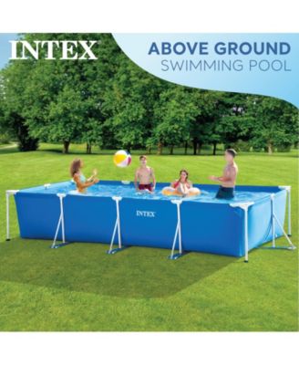 14ft x 33in Rectangular Above Ground Backyard Swimming Pool with Filter