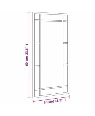 Wall Mirror Black Glass, Powder-Coated Iron Medium Durable