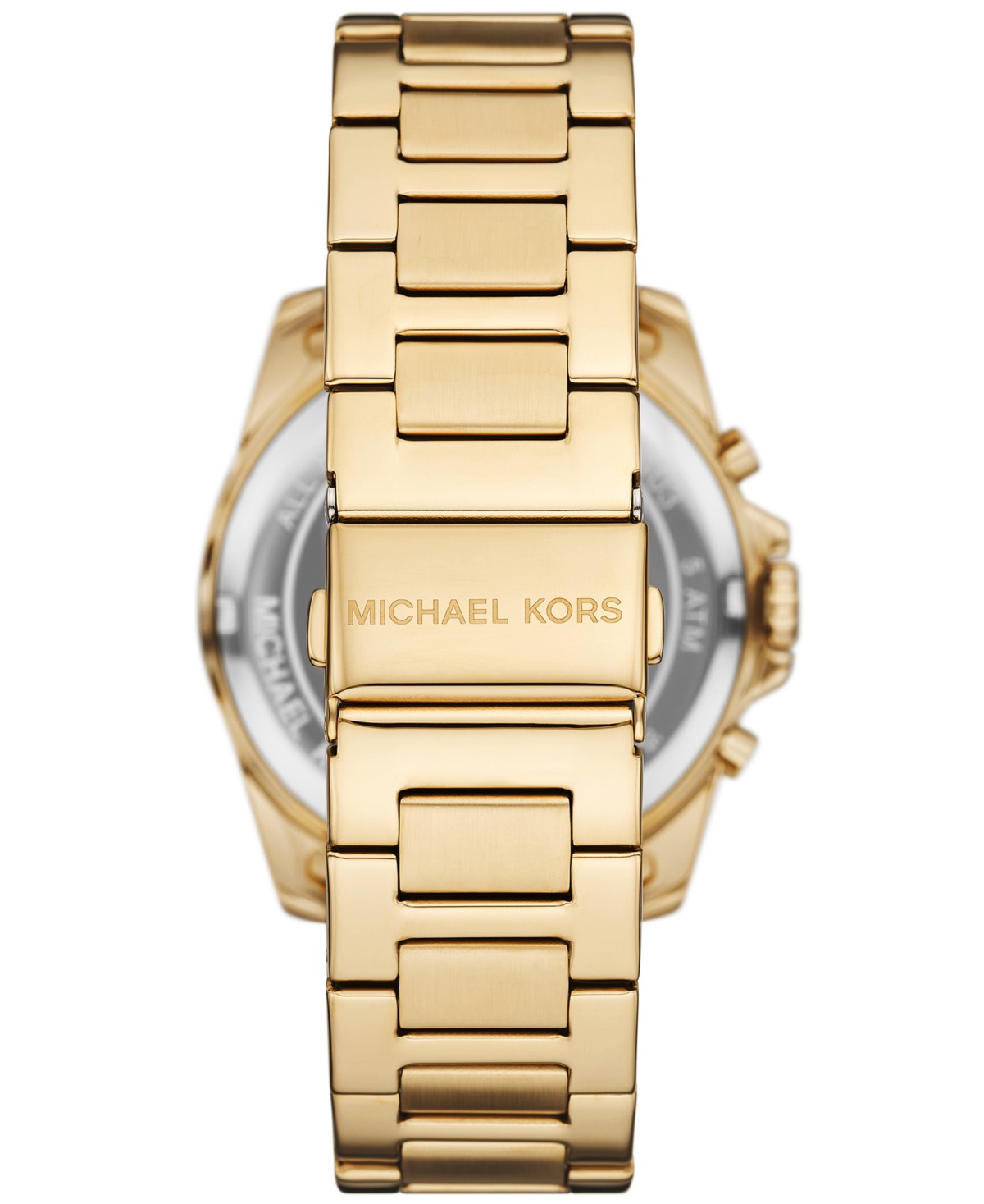 Мужские хронографы Michael Kors Alek золотистые из стали 44мм — фото 4