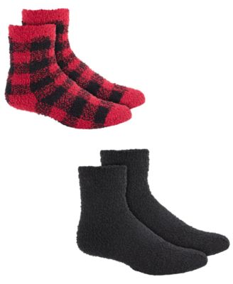 Women's 2-Pk. Holiday Fuzzy Butter Socks, Created for Macy's