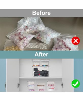 12-Piece Sewing and Craft Material Storage Set with Lids