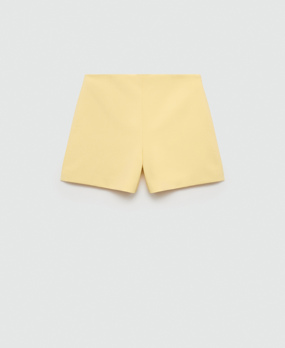 Mango Straight Mid-rise Shorts Black In Black