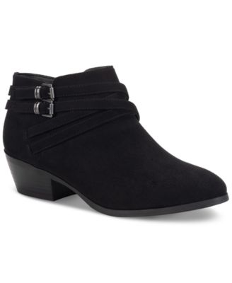 Macy's black ankle boots hotsell