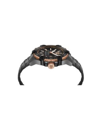 Men's Urban Pulse 3 Hand Date Quartz IP Black Bracelet 47mm