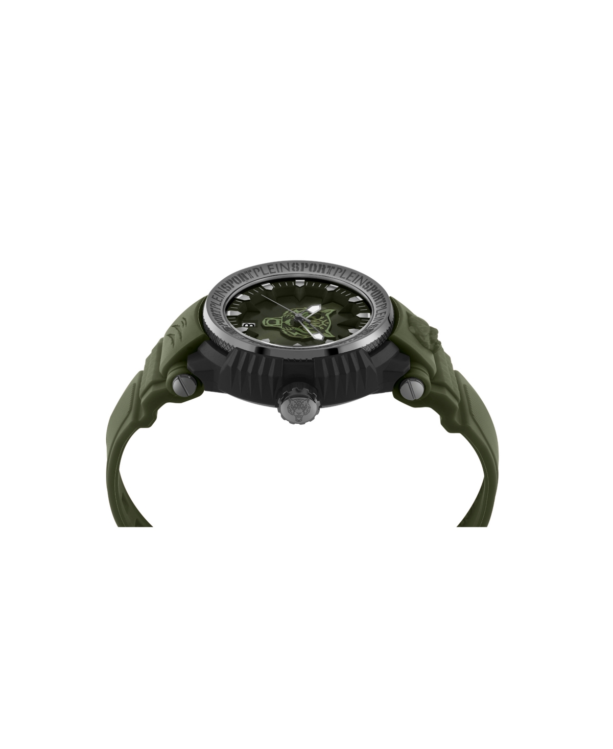 Plein Sport Men's Tiger Power 3 Hand Date QuartzSilicone Strap 45mm - Green