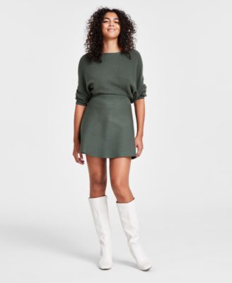 Bar III - Women's Milano Ribbed Flounce Skirt
