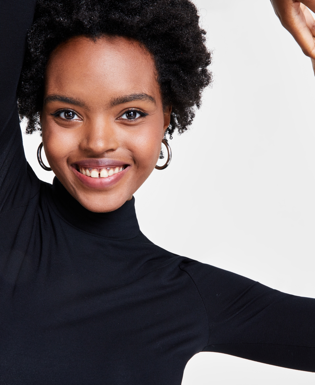 Bar Iii Women's Mock Neck Long-Sleeve Jersey Bodysuit, Created for Macy's