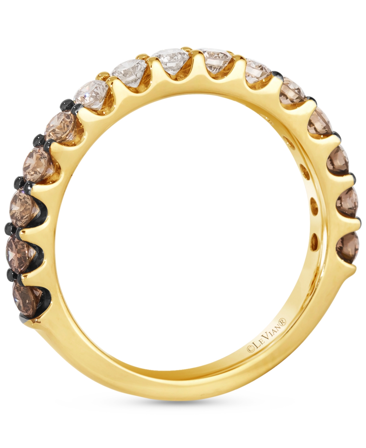 Le Vian Chocolate Ombre Diamond Band (1 ct. t.w.) in 14k Rose Gold or 14k- Yellow Gold