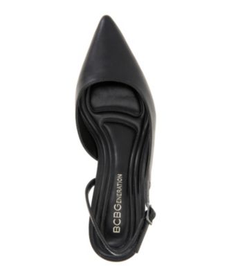 Women's Kittie Kitten Heel Sling Back Pumps