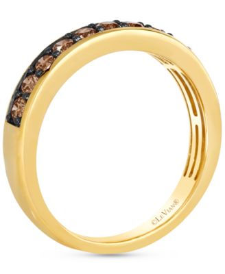 Chocolatier&reg; Men's Chocolate Diamond Band (7/8 ct. t.w.) in 14k Gold