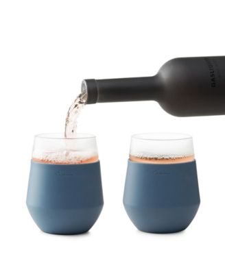 Freezable Wine Glasses, Set of 2, Slate