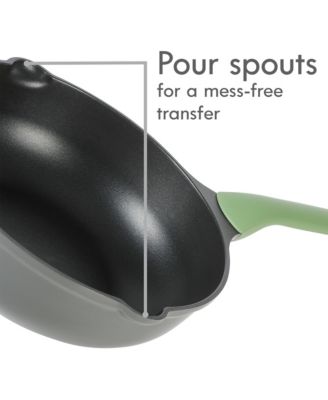 Theodore 13 Inch Cast Aluminum Saute Pan W/ Lid Nonstick Interior and Induction Base