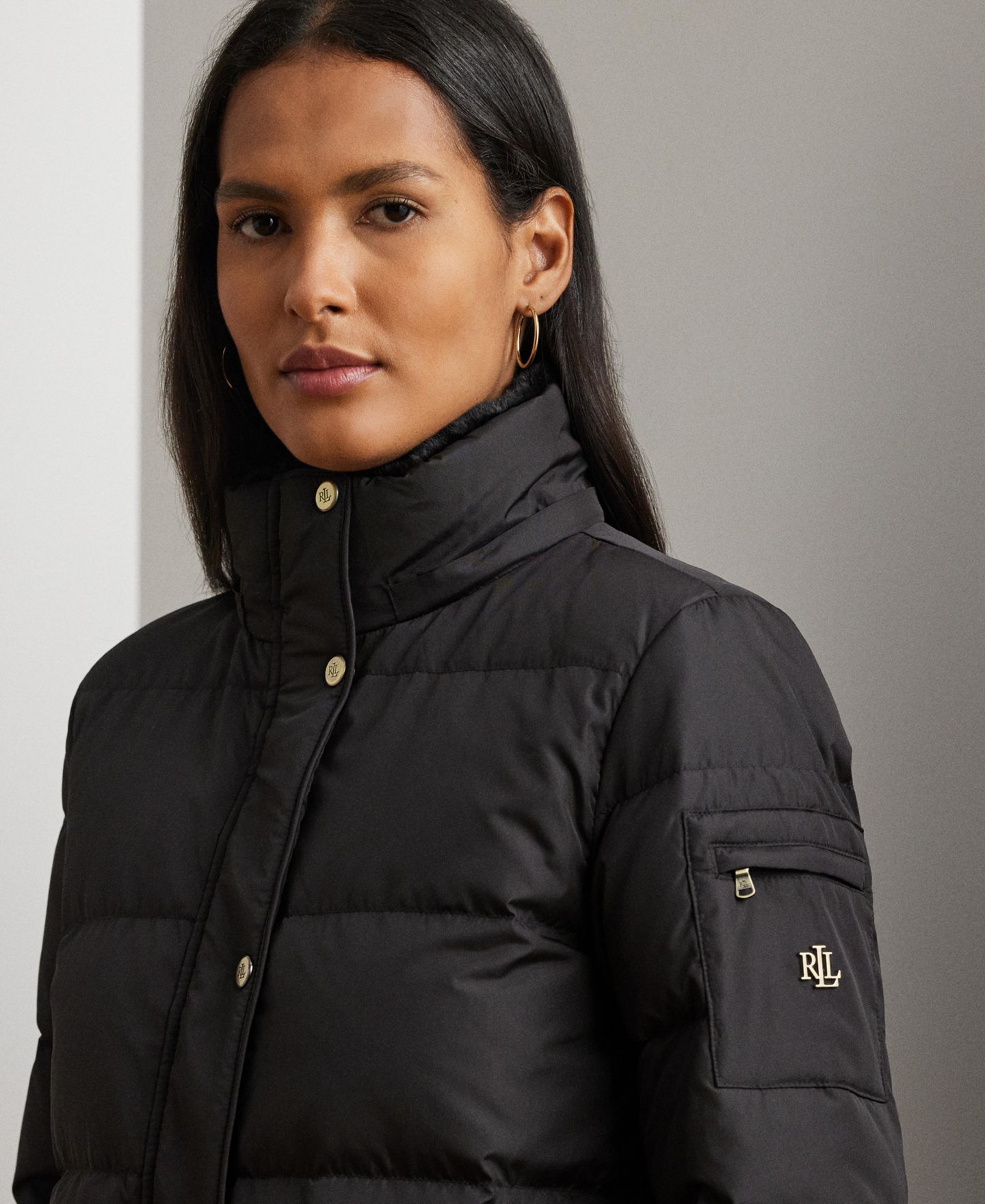 Женская куртка Lauren Ralph Lauren Faux-Fur Hooded Puffer, цвет: Чёрный, вариант 1 — фото 3