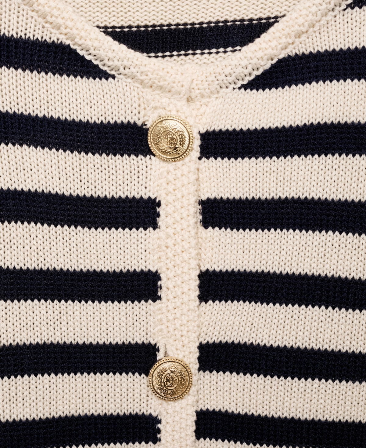 Mango Women's Jewel Button Detail Knitted Cardigan