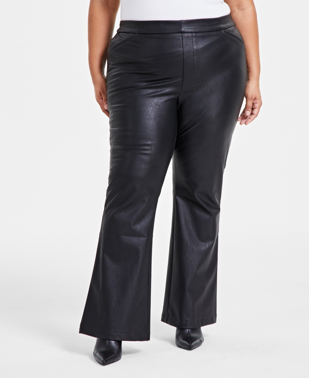 I.n.c. International Concepts Plus Size Faux-Leather Pants, Created for Macy's