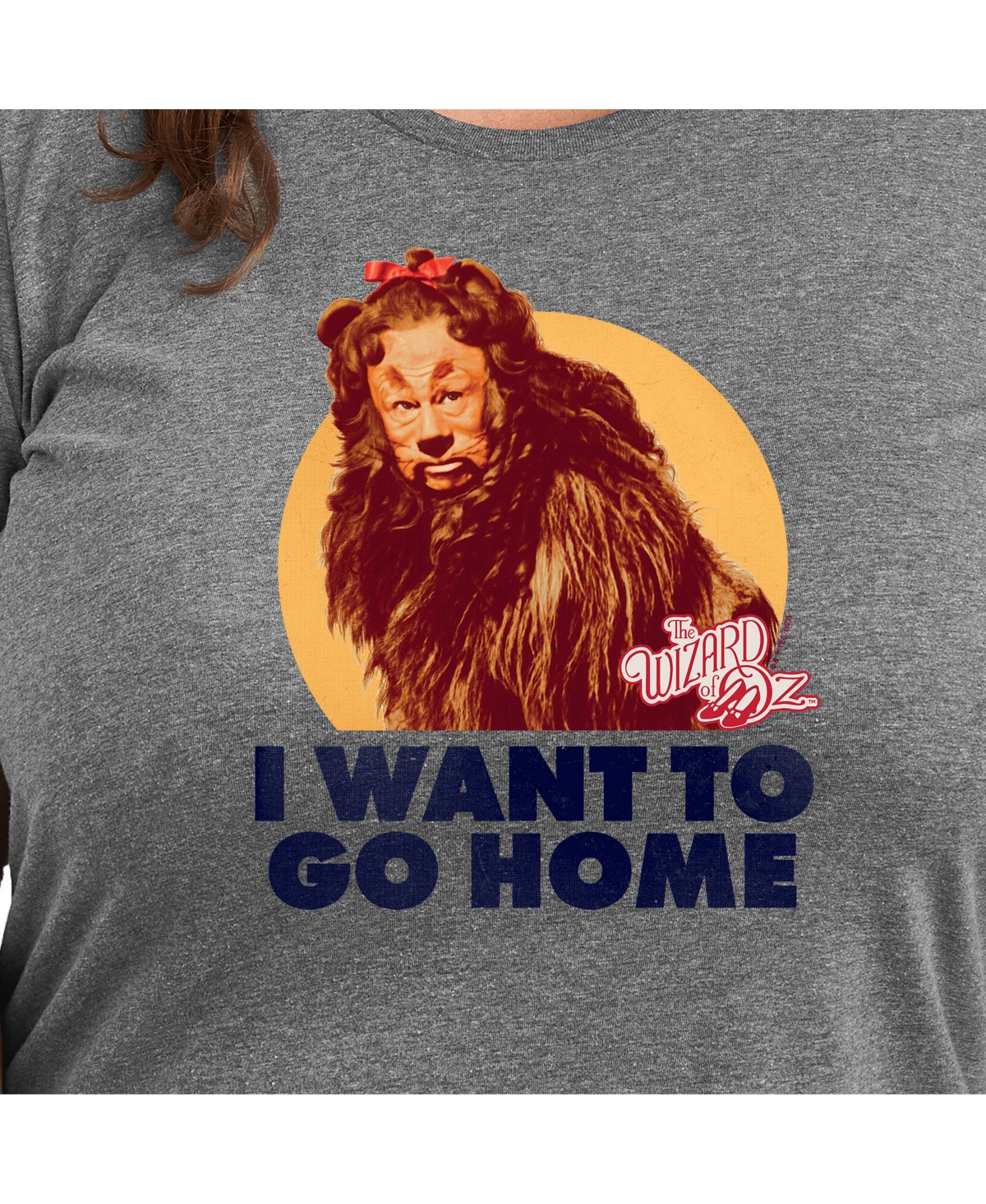 Hybrid Apparel Trendy Wizard of Oz Lion Plus Graphic T-shirt