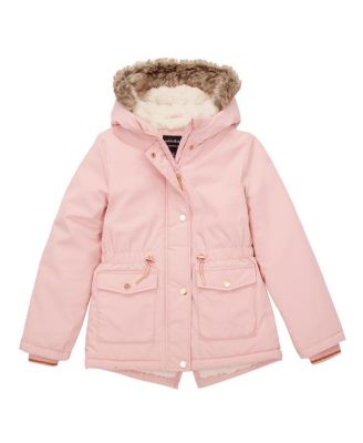 Girls Sherpa Fleece Lined Parka Coat 4-18