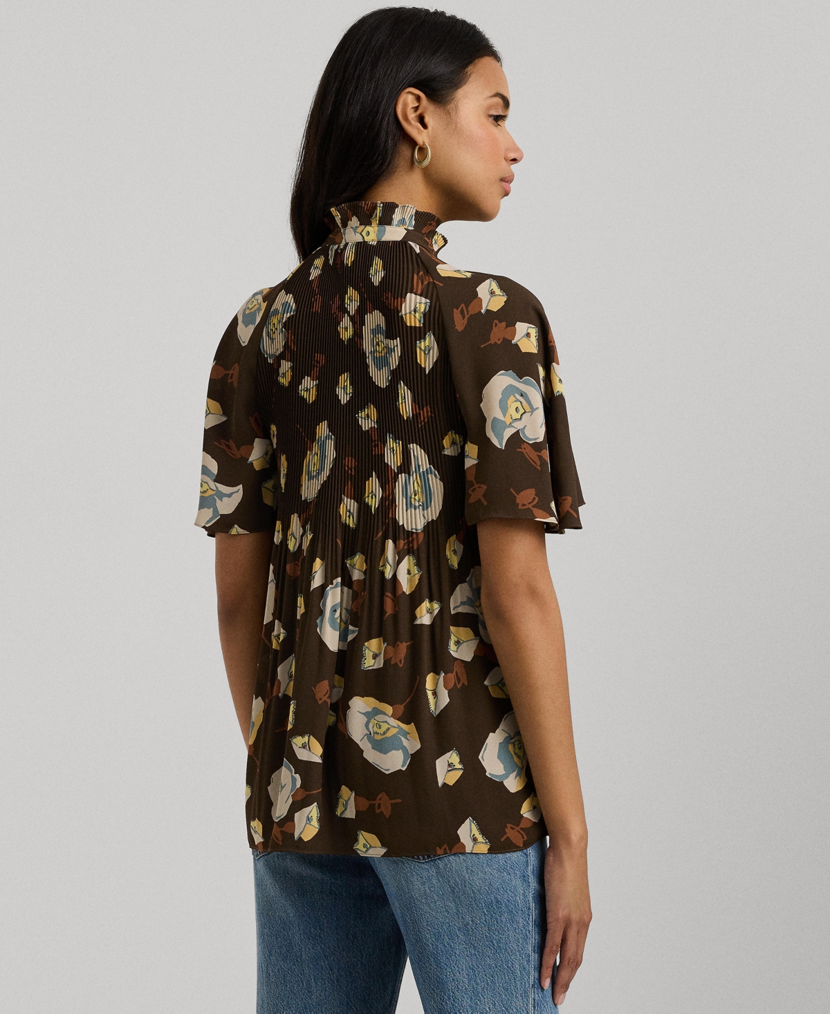 Lauren Ralph Lauren Women's Pleated Floral Top