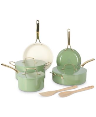 Martha Stewart Collection - Premium Ceramic Nonstick Aluminum 10-Pc. Cookware Set