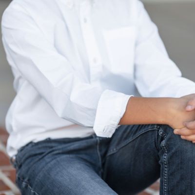 Boys' Poplin Button Down Shirt
