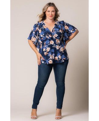 Plus Size Seaside Serenade Peplum Top
