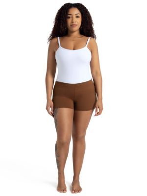 Plus Size Boy Cut Low Rise Shorts