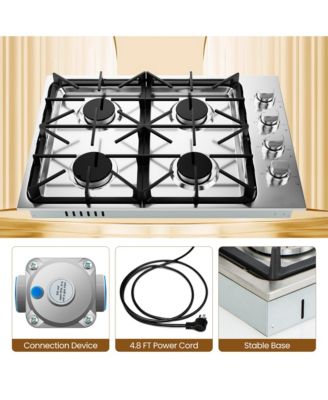 30 Inch Gas Cooktop with 4 Powerful Burners and ABS Knobs