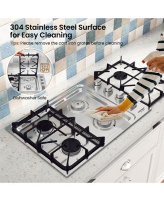 30 Inch Gas Cooktop with 4 Powerful Burners and ABS Knobs