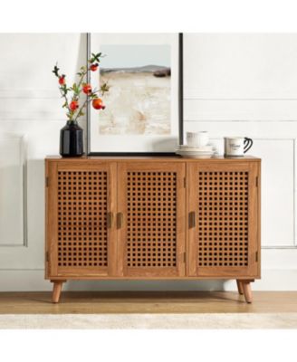 Gius Contemporary Accent Cabine with Beech Wood Doors