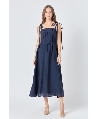 Women's Pleated Midi Dress