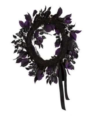 National Tree Company 26" Floral Mini Skull Wreath, 26 Inches
