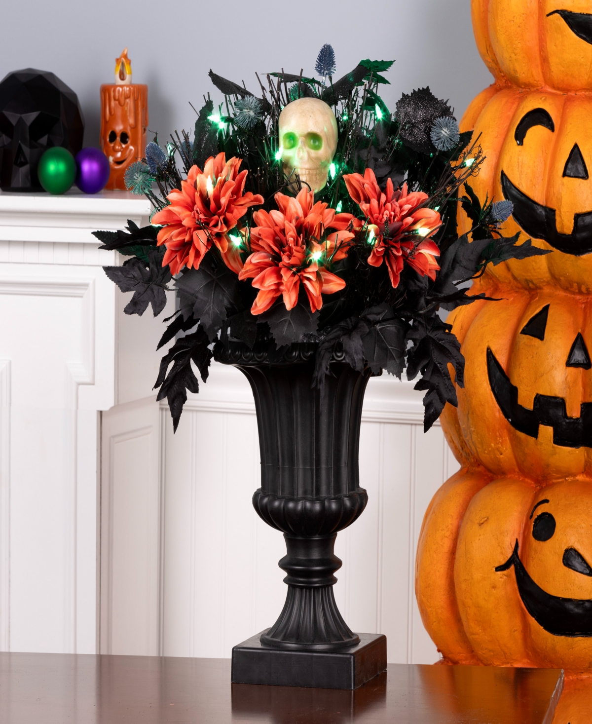 National Tree Company Boo-tiful Halloween Urn, Inches