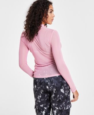 売れ筋商品|||バースリー カットソー トップス レディース Women's Foil Mesh Mock Neck Long-Sleeve Top, Created for Macy's Alex Dye B Bar III Women's Foil Mesh Mock Neck Long-Sleeve Top, Created