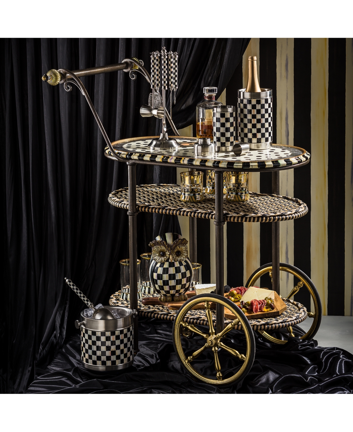 Mackenzie-childs Mackenzie Childs Courtly Check Wine Cooler In No Color