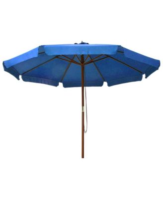 Garden Parasol with Wooden Pole 129.9" Azure