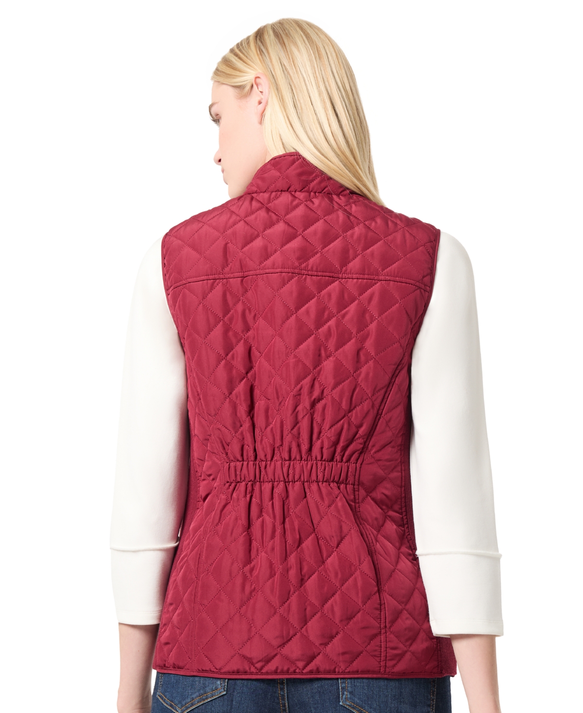 Jones New York Petite Quilted Mock-Neck Puffer Vest