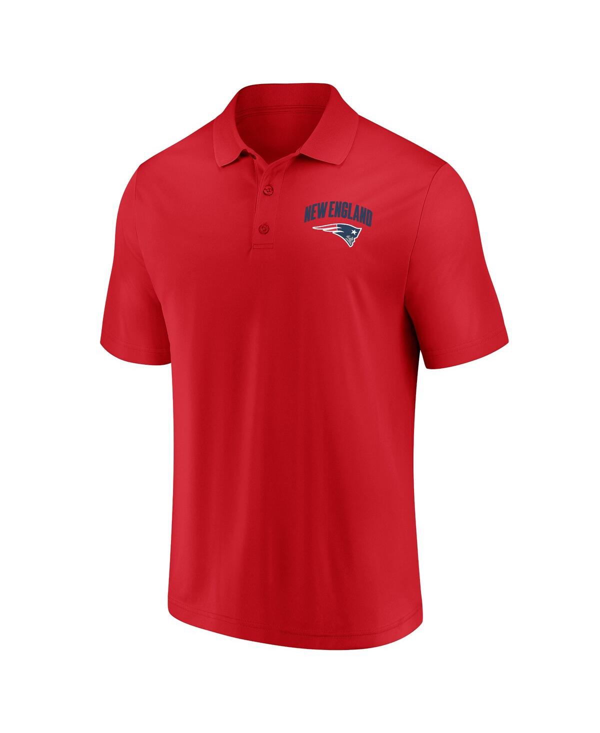 Fanatics Men's New England Patriots Lockup Two-pack Polo Shirt Set In Navy,red