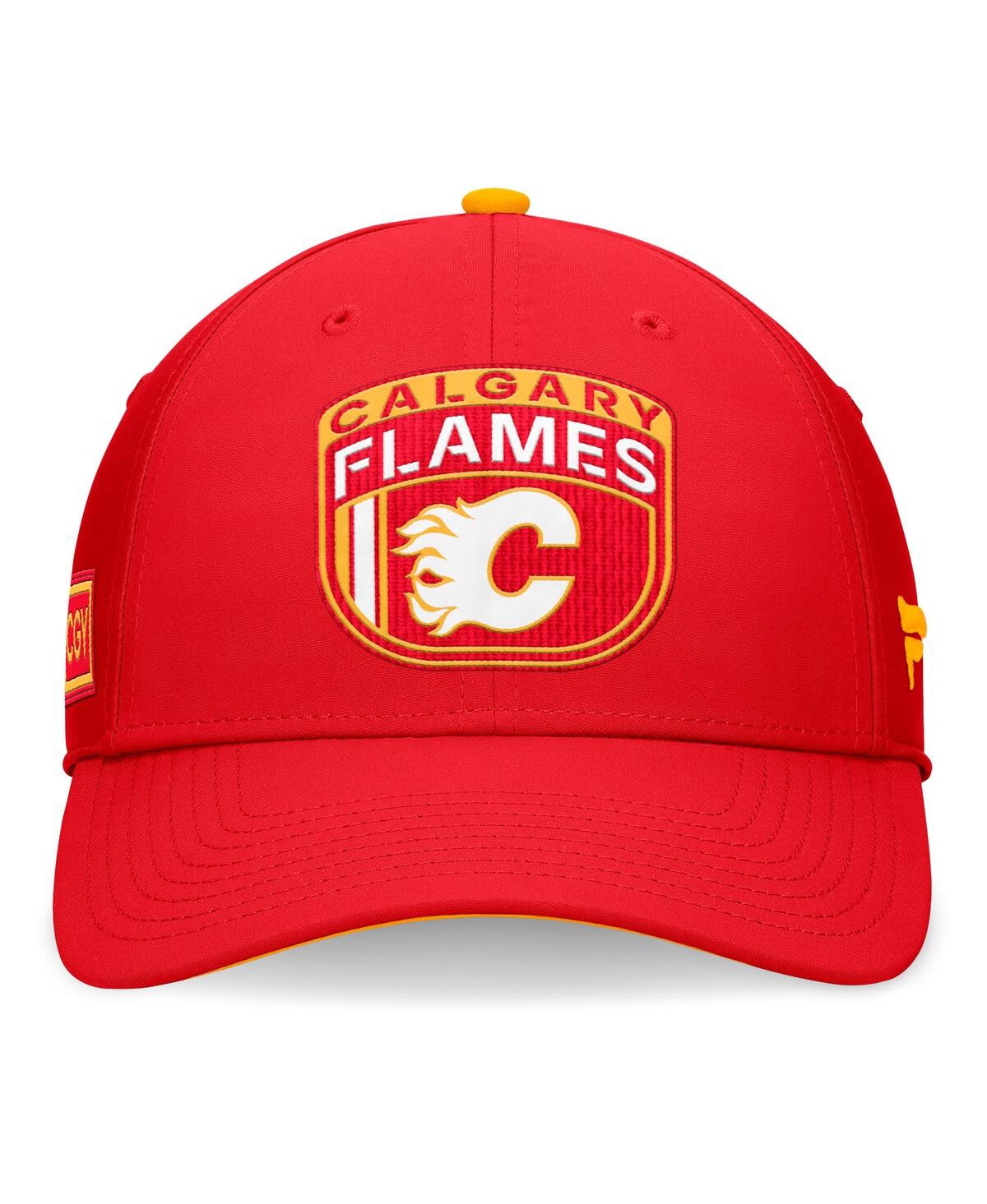 Fanatics Men's Red Calgary Flames 2024 Nhl Draft Flex Hat In Red,gold