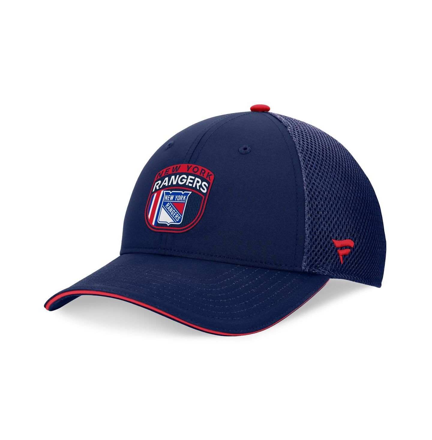 Мужская кепка Fanatics Navy New York Rangers 2024 NHL Draft on Stage Trucker Adjustable Hat — фото 4