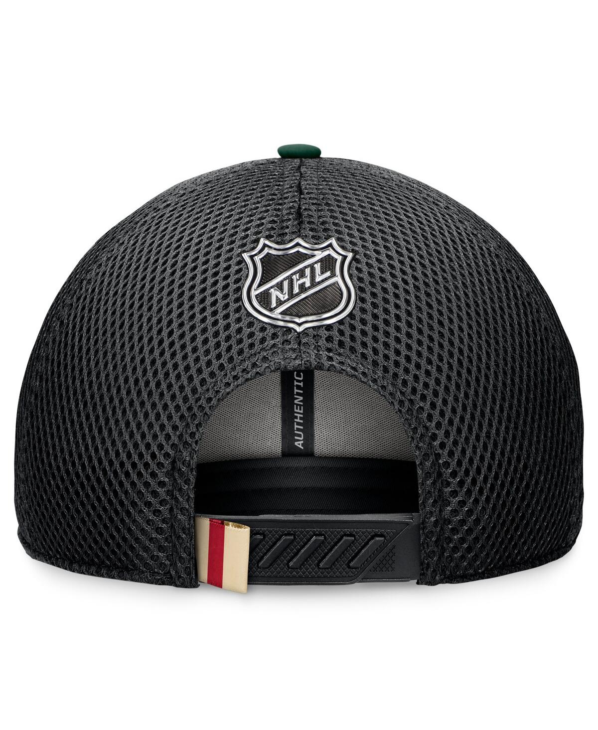Fanatics Men'sMinnesota Wild 2024 Nhl Draft on Stage Trucker Adjustable Hat - Black, Hunter Green