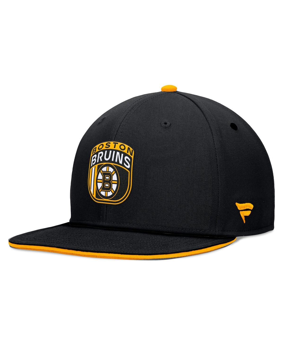Fanatics Men's Black Boston Bruins 2024 Nhl Draft On Stage Trucker Adjustable Hat In Black,gold