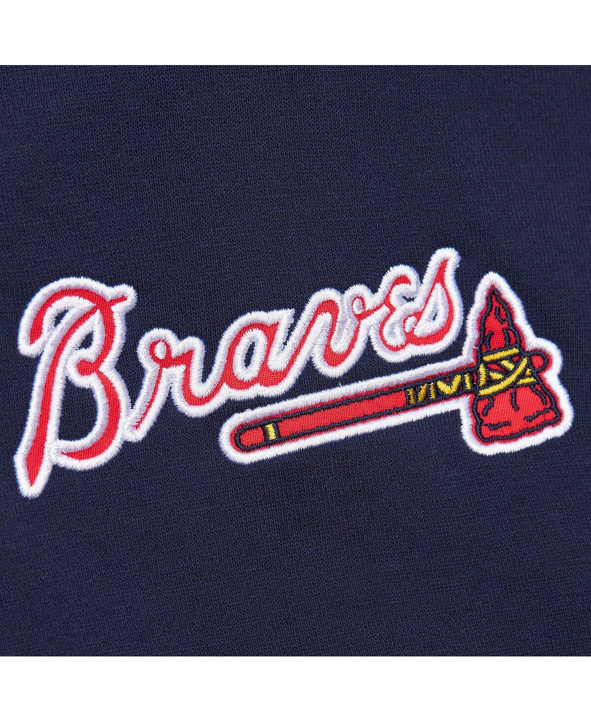 Mitchell & Ness Men's Navy Atlanta Braves Team Og 2.0 Current Logo Pullover Hoodie In Navy