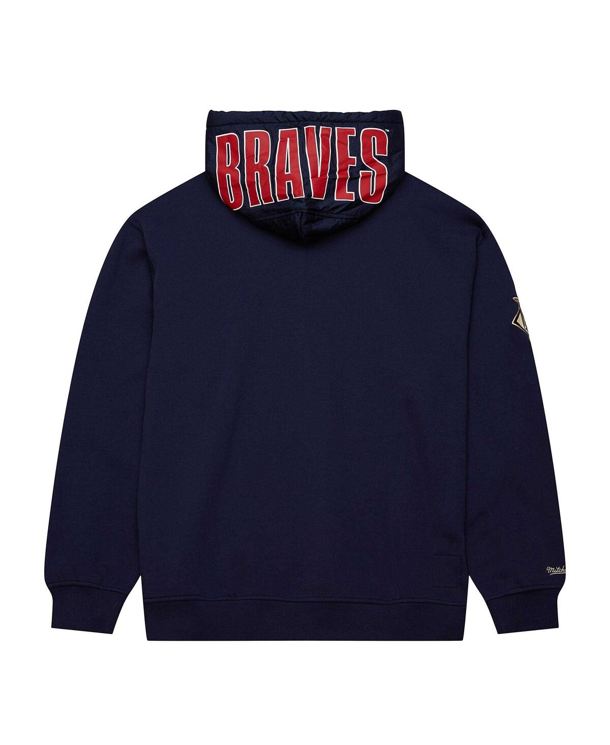Mitchell & Ness Men's Navy Atlanta Braves Team Og 2.0 Current Logo Pullover Hoodie In Navy