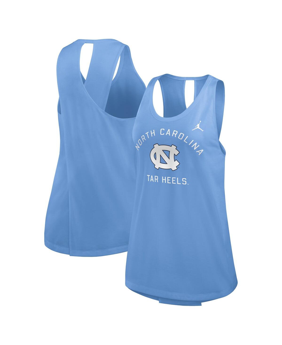 JORDAN WOMEN'S CAROLINA BLUE NORTH CAROLINA TAR HEELS PRIMETIME OPEN BACK TANK TOP 