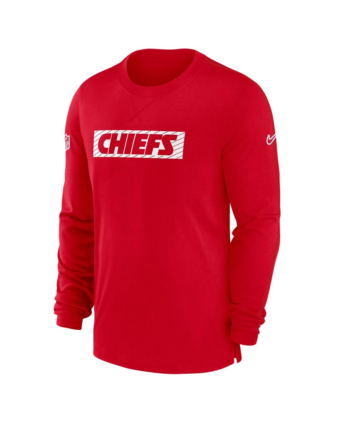 Nike Kansas City Chiefs Sideline Player Team Issue Menâs  Men's Dri-fit Long-sleeve Top In Red