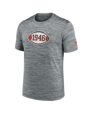 Men's Gray Cleveland Browns Velocity Alternate Logo Performance T-Shirt
