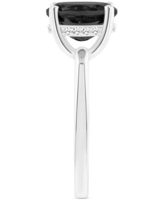 Onyx Pear Solitaire Polished Statement Ring in Sterling Silver